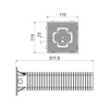 Magasított szerelőlemez hőszigetelésbe 120x120x300mm műanyag 119mm 119mm-hossz 317.5mm MDZ KOPOS